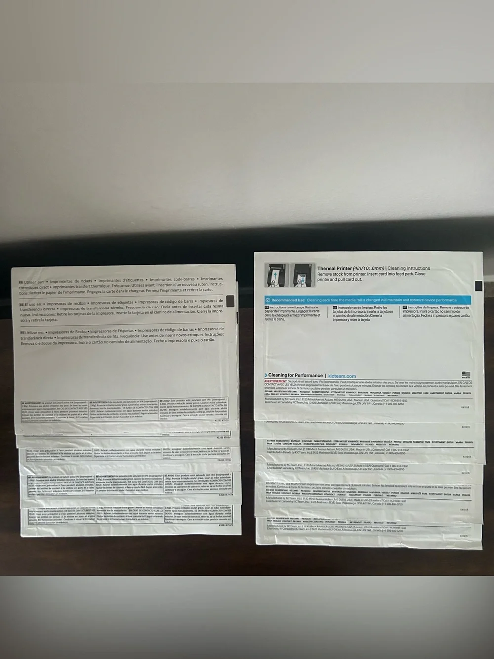 NEW Dymo Standard Label 5 Pack 3/4 in 23 ft Black Thermal Printer Cleaning Cards
